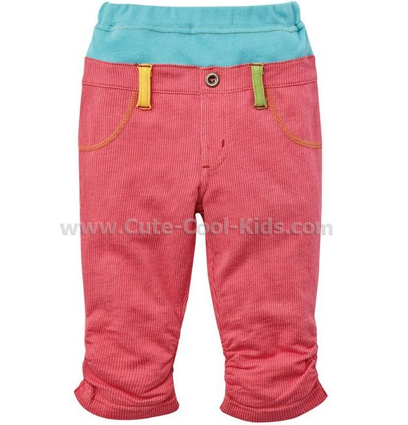 เสื้อผ้าเด็ก กางเกงขายาวแบบ Nissen สีชมพู 80 90 110 120*
