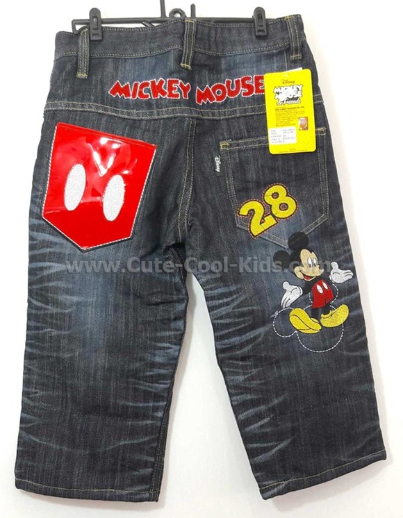 กางเกงยีนส์เด็ก Mickey ขนาด 4-* 6-* 8-* 10-* 12-* 14-*