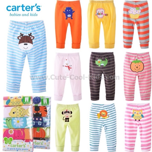 กางเกงเด็กอ่อน Carter's. set 5 ตัว อายุ 3-18 เดือน